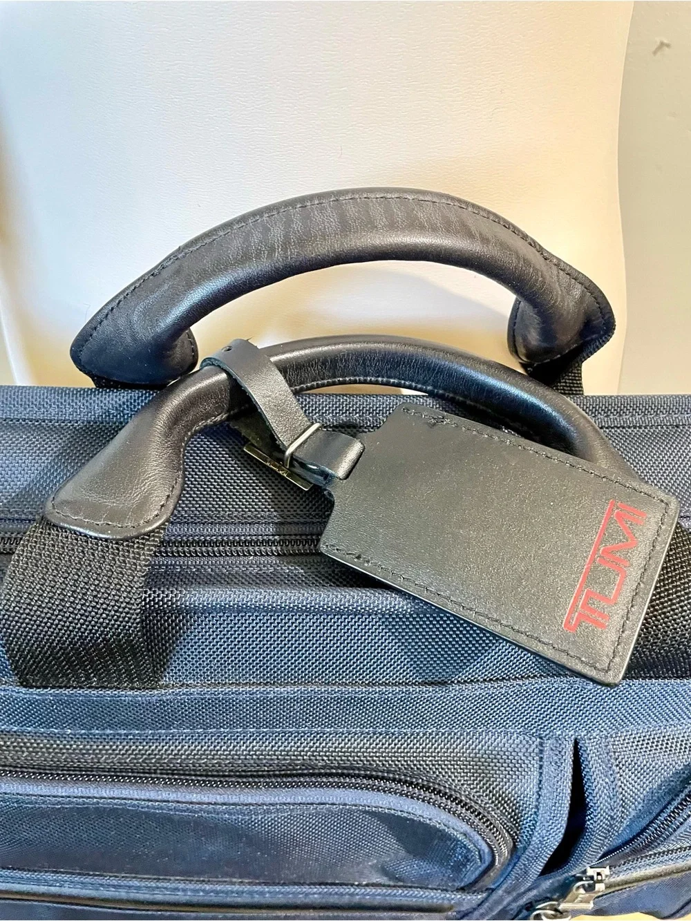 Tumi Alpha Ballistic Nylon Expandable Laptop Briefcase Shoulder Bag Navy Commute